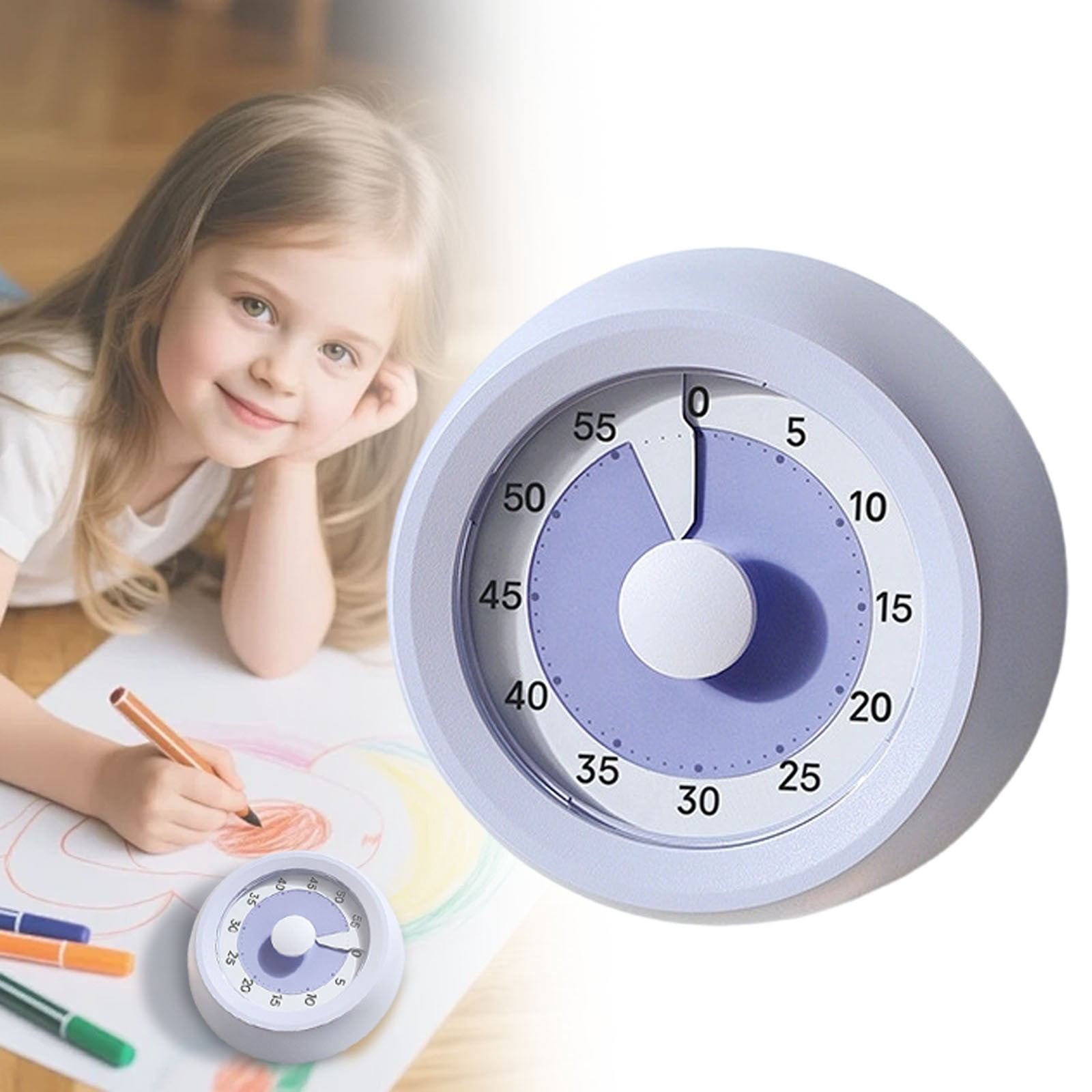 Homesteed Visual Timer for Kids Classroom Timer Silent 60 Minute ...
