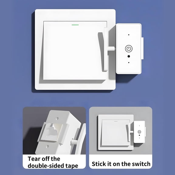 Homesteed Wireless Smart Light Switch with Remote Control Single Pole No Hub Neutral Wire Required Rechargeable Timer for Home Lighting