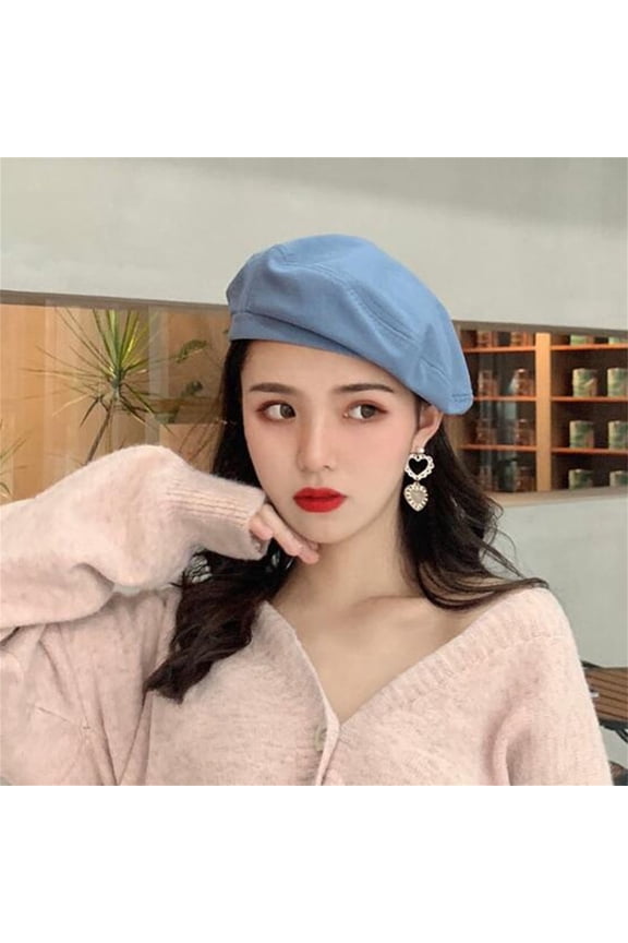 Women Beret Summer Thin Edition British Retro Painter Hat Trendy Lightweight Beanie Cap for Travel Dating Daily Wear