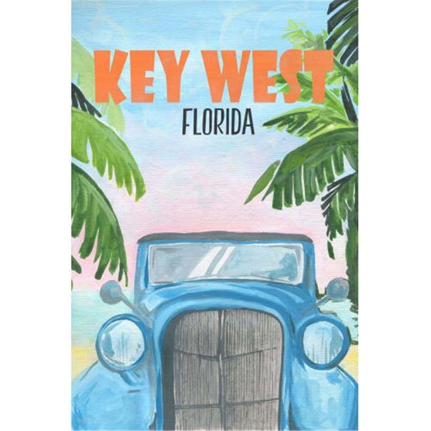 Homestock 12"L Asian Aesthetics Flowers By The Sea Painting Print On