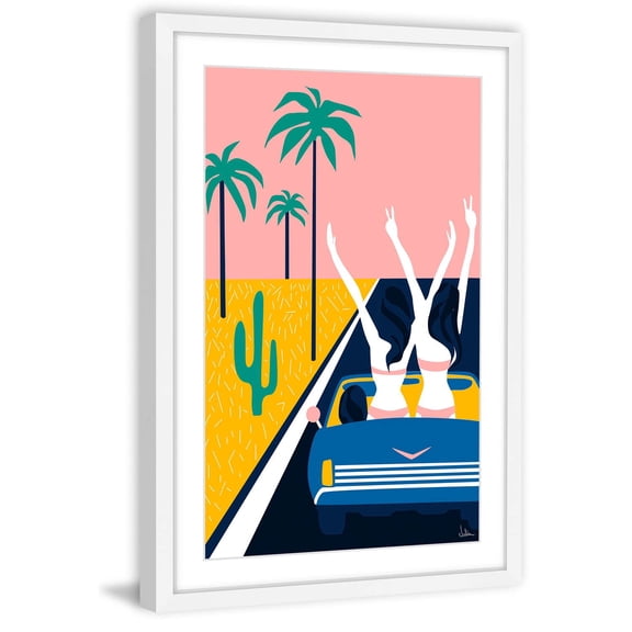 Southwestern Wall Art Print - 24" Framed Canvas Painting - Modern Home Decor - Custom Wall Decor