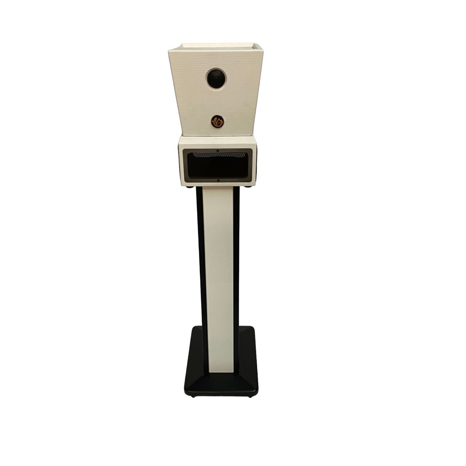 Homestock 25 Inch White Black Speaker Stand for large and Small