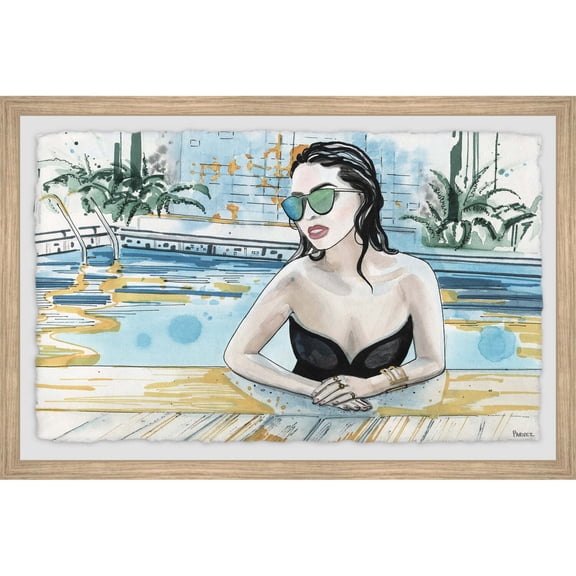 Large Canvas Wall Art 36" Cool Pool Painting Print, Modern Home Decor, Framed Canvas Art, Custom Wall Prints