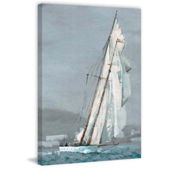Large Canvas Wall Art 36" Lakefront Painting Print on Wrapped Canvas Modern Home Decor