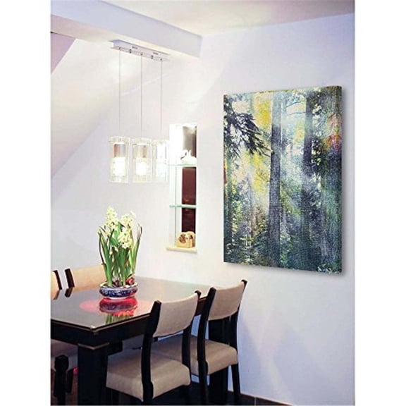 Coastal Canvas Wall Art 45"L - Ocean Painting Print on Wrapped Canvas - Large Modern Home Decor