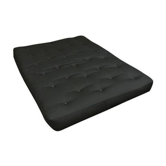 6 Inch Futon Mattress - 30x75 Black Foam Mattress for Sofa Bed - Firm Comfort Sleeping Pad