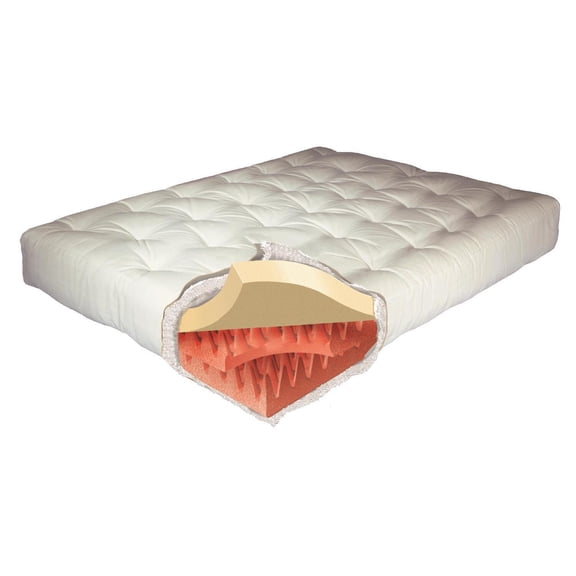 King Size Futon Mattress - 8 Inch Microfiber Foam Mattress Topper - Comfortable Sleeping & Seating