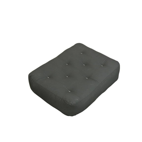 Chair Ottoman 8 Inch - Handcrafted Futon Mattress Pad - 21x28 Inch Black Cushion