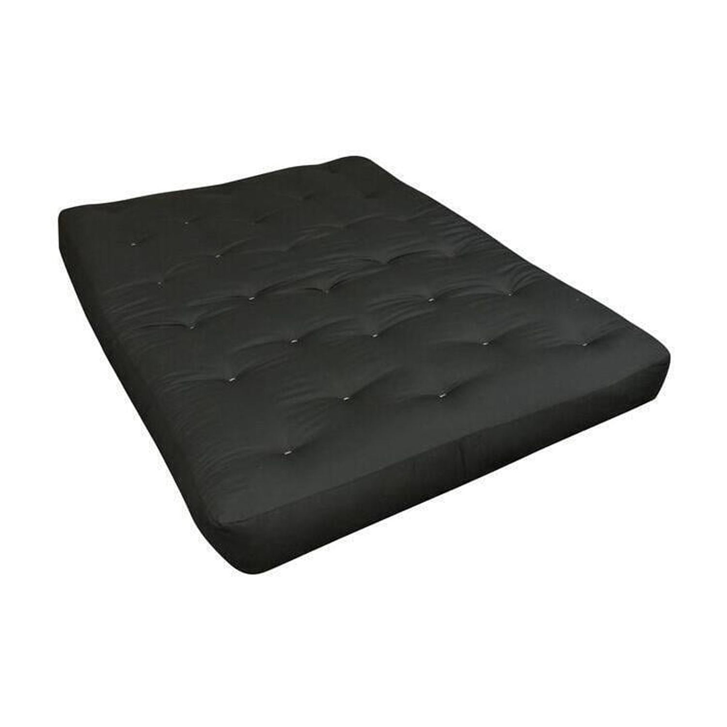 8 Inch Twin Futon Mattress - 21x39 Black Foam Mattress for Loveseat Ottoman - Firm Comfort