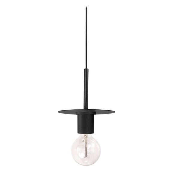 Homestock African Artifacts 1 Light Pendant, Matte Black