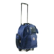 Rolling Backpack Carry On - 22 Inch Travel Backpack with Wheels - Durable Rolling Duffel Bag for Men Women