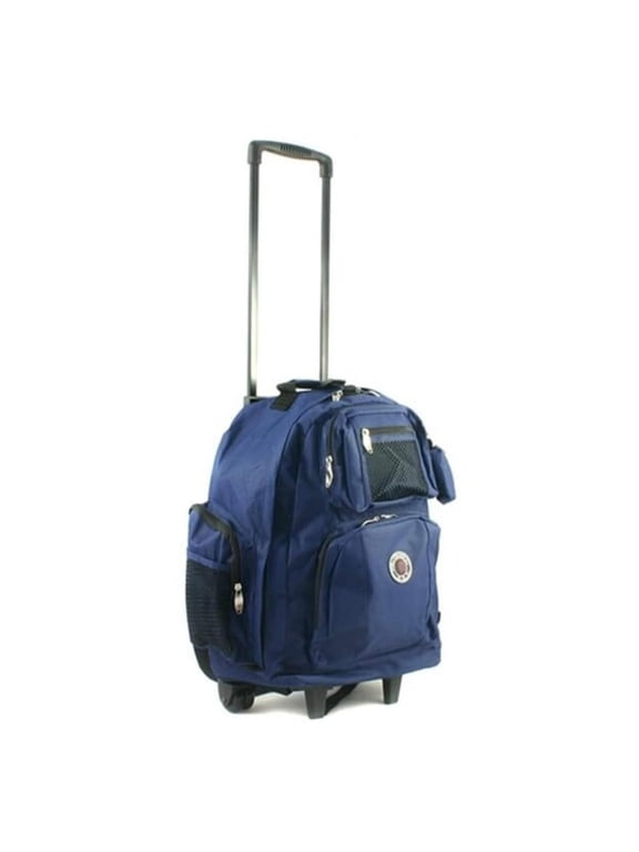 Rolling Backpack Carry On - 22 Inch Travel Backpack with Wheels - Durable Rolling Duffel Bag for Men Women
