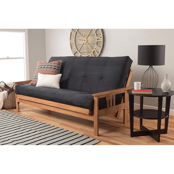 Futon Frame Set with Mattress - Converts to Bed - Hardwood Sofa for Living Rooms