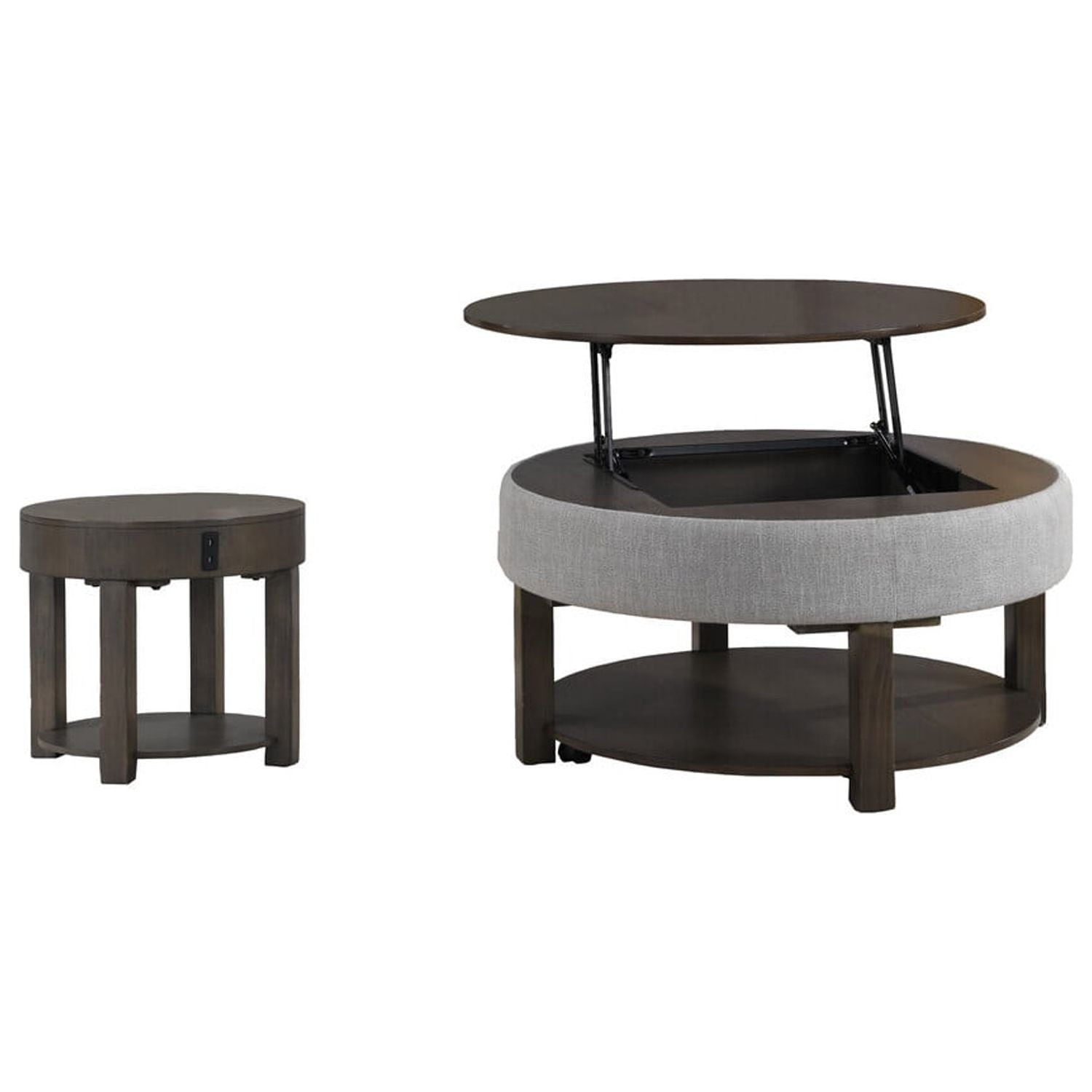 Payne 2-piece Coffee and 1-drawer End Table Set Brown