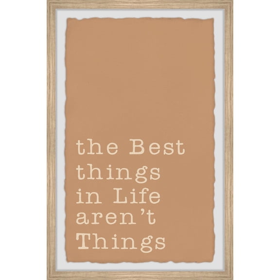 Framed Wall Art Print - Antique Appeal Best Things Life - 30x20" Home Decor