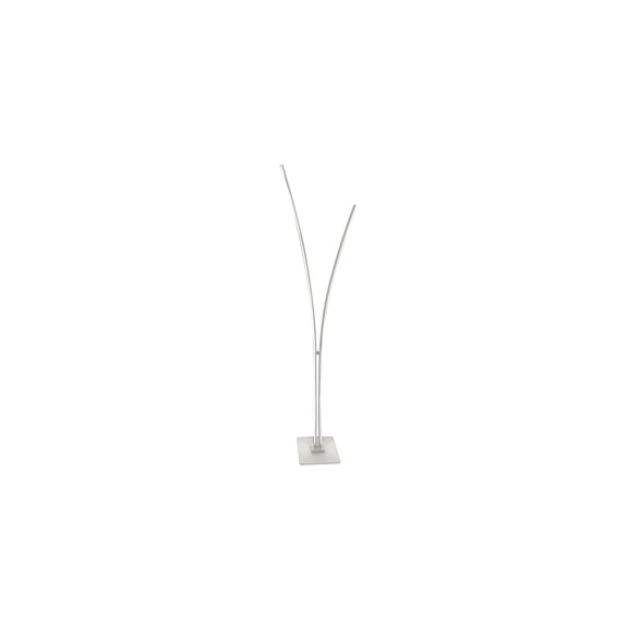 Homestock Art Nouveau 36W Floor Lamp, Matte White W/ White Acrylic Diffuser