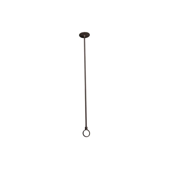Ceiling Support Rod Assembly 36" Brushed Nickel w FlangeEyeloop