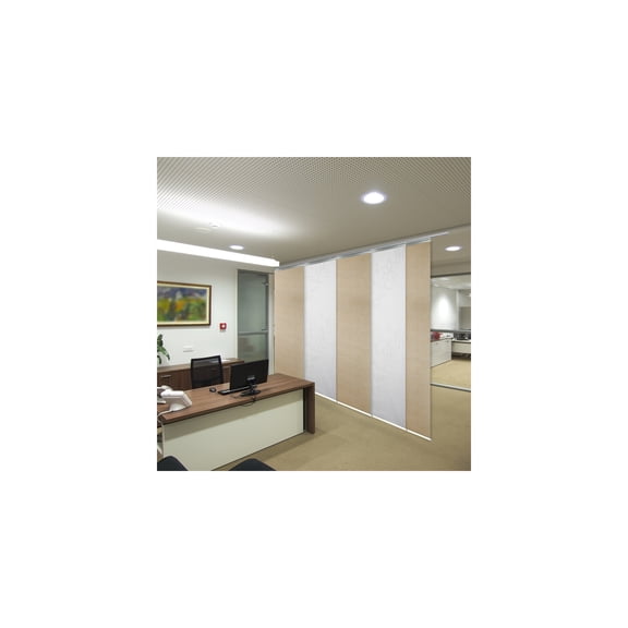 Panel Track Blinds SystemSteel Partition DividersAdjustable Width 110"Home Office Decor