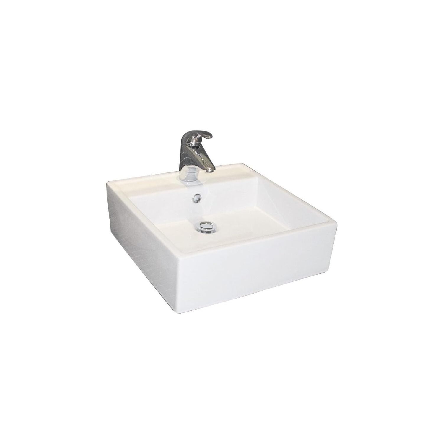 Asian Bathroom Sink - 13 Inch Ceramic Basin - Sloping Front Design ...