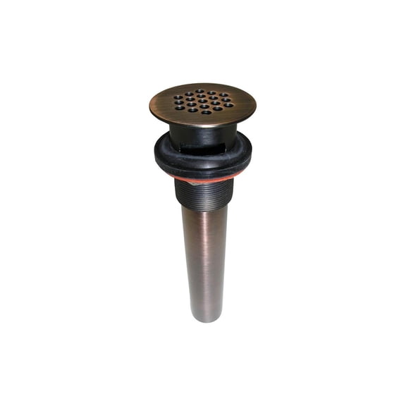 Homestock Asian Aesthetics Grid Drain W/Overflow, Solid Brass Construction, Fits Standard 1 1/4" Drain Body, Durable And Rigid