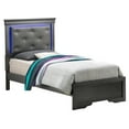 thumbnail image 1 of Twin Bed - Baroque Beauty Metallic Black Bed Frame - Stylish Tufted Headboard - Modern Bedroom Furniture, 1 of 1