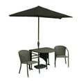 thumbnail image 1 of Outdoor Coffee Table Set Wicker Patio Furniture with Umbrella - 5 Piece Terrace Table & Chairs, 1 of 7
