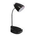 thumbnail image 1 of Homestock Beachy Beauty Compartmental Desk Lamp With Phone/Tablet Stand, Bendable Gooseneck, Black, 1 of 5
