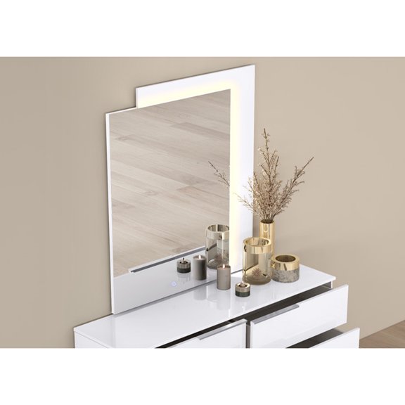 Modern Rectangular Mirror with Lighted Frame - Bathroom Vanity Mirror, Wall Mirror, Home Decor