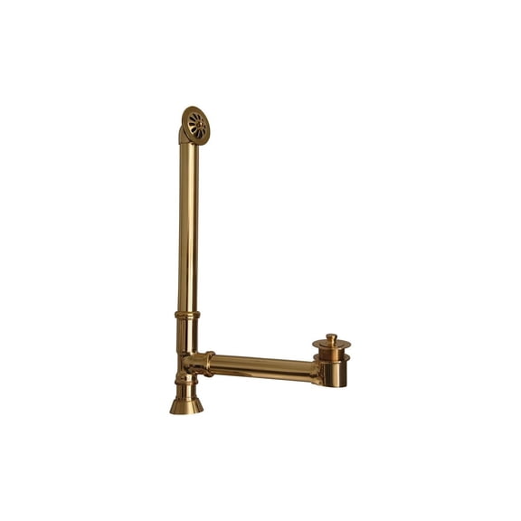 Bathtub Drain Overflow with Stopper, Adjustable Length 14", Deep Escutcheon, Bathroom Tub Accessories
