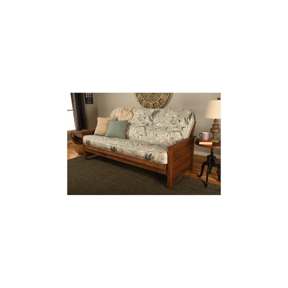 Futon Frame Full Size Convertible Sofa Bed Solid Hardwood Weathered Brown