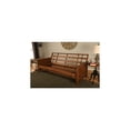thumbnail image 1 of Futon Frame Full Size Convertible Sofa Bed Solid Hardwood Weathered Brown, 1 of 4