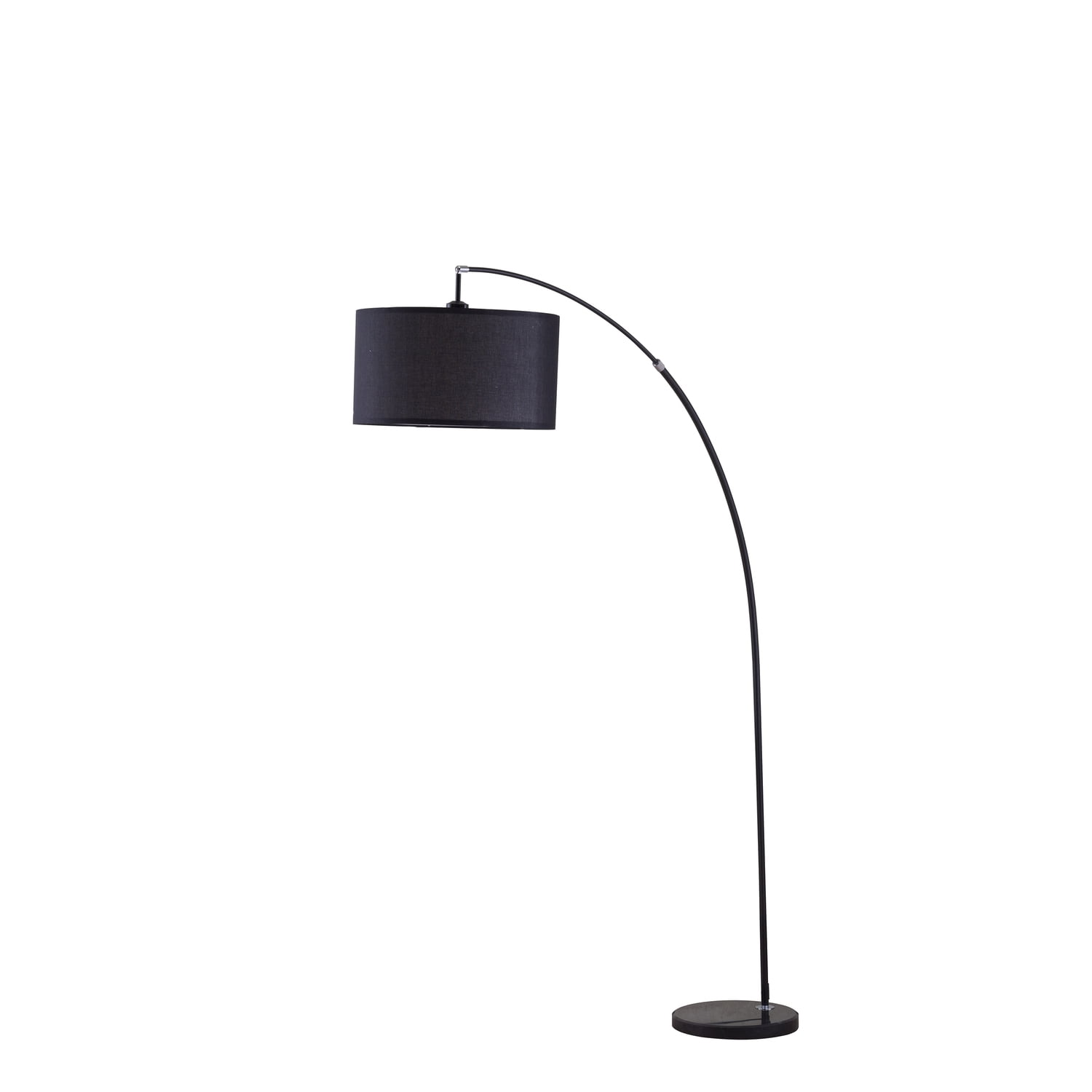 Tall Arc Floor Lamp - Modern Black Metal Standing Lamp for Living Room, Bedroom, Office - 86" Height