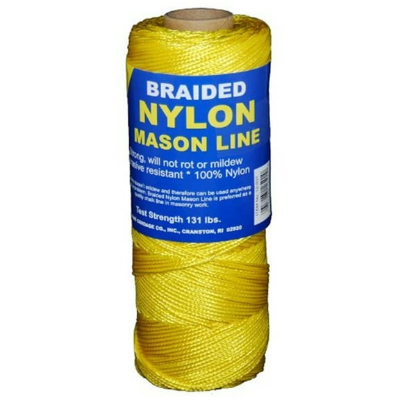 Durable Braided Nylon Cord 1000ft - Yellow String for DIY, Crafting, Construction & Net Repair