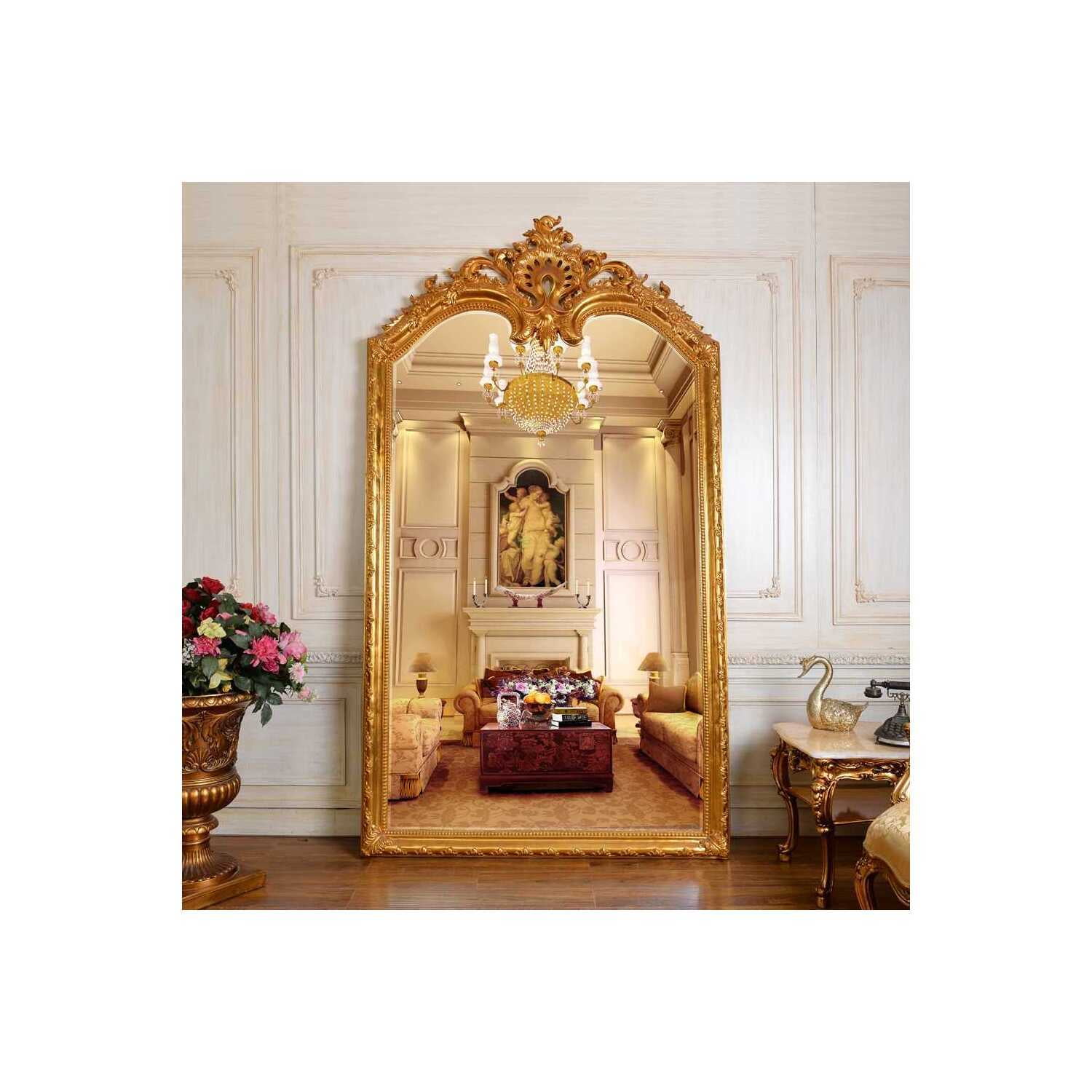 Homestock Classic Comfort Rectangular 98" Full Length Framed Mirror in ...