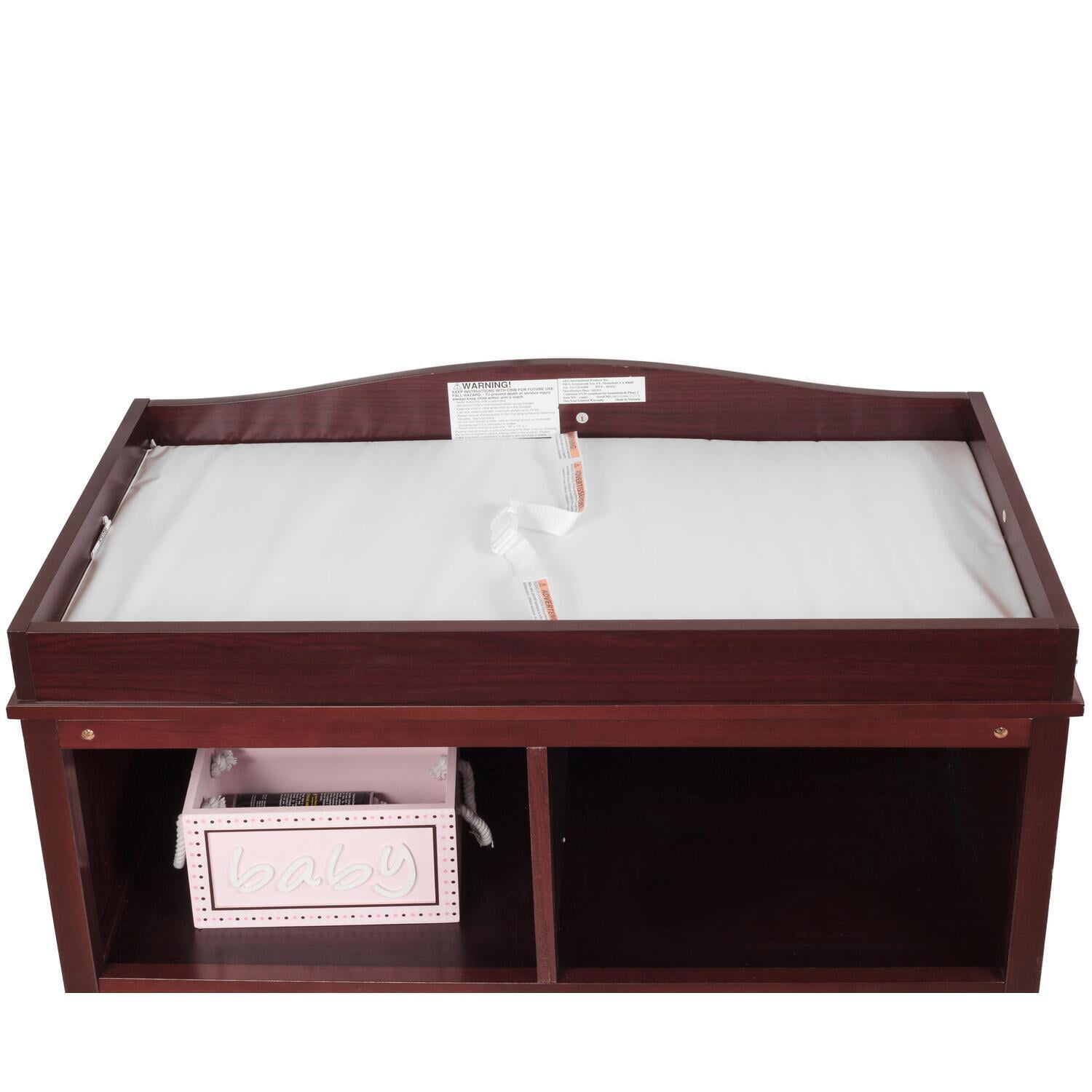 White Vinyl Water-Resistant Baby Changing Pad