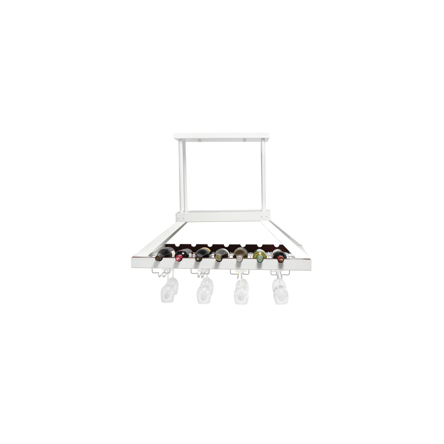 Homestock Coastal Charm Elegant Designs 2 Light Overhead Wine Rack ...