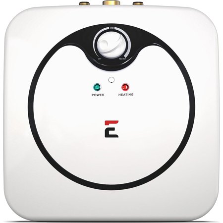 Mini Tank Water Heater - 4 Gallon Electric Point of Use - Fast Hot Water - Wall/Floor Mount
