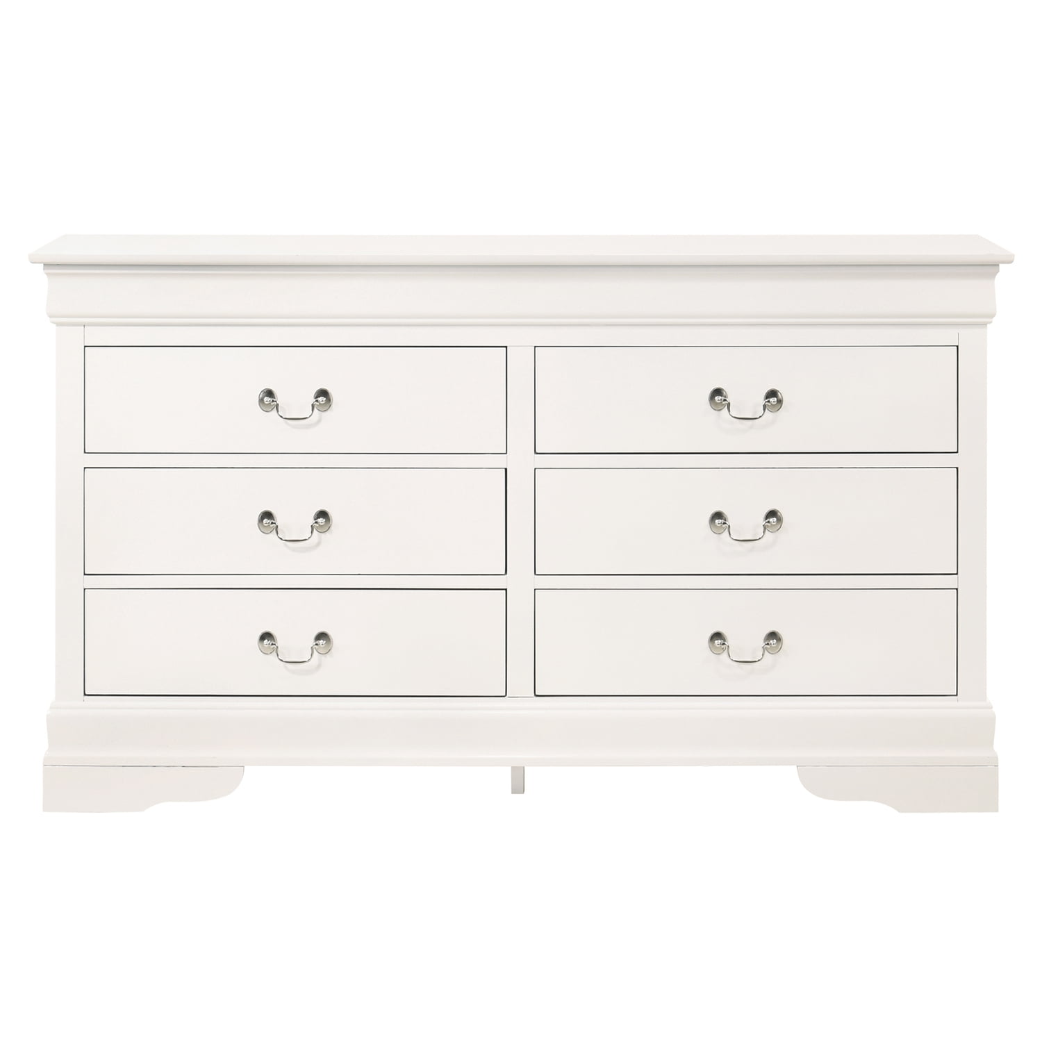 fully assembled white dresser Tranquility Dresser, 31.9 inch Hx 15.3 inch Dx 47.2 inch Coastal White Dresser - Low