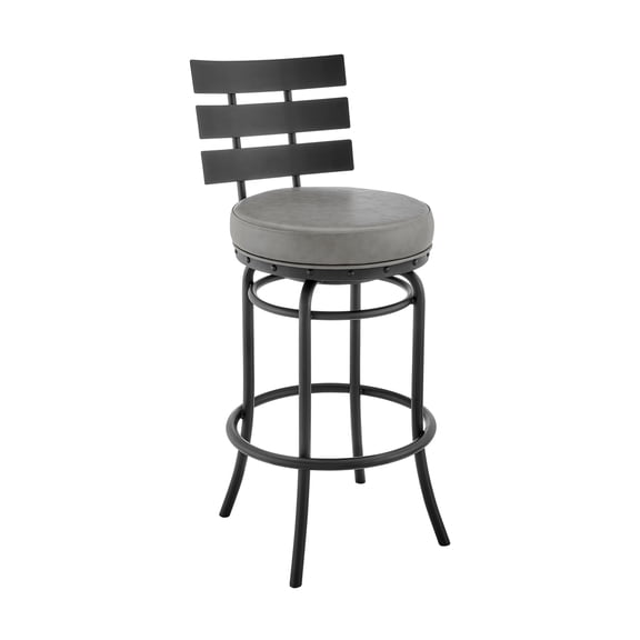 Swivel Bar Stool Coastal Cool Faux Leather Modern Bar Counter Height Stool