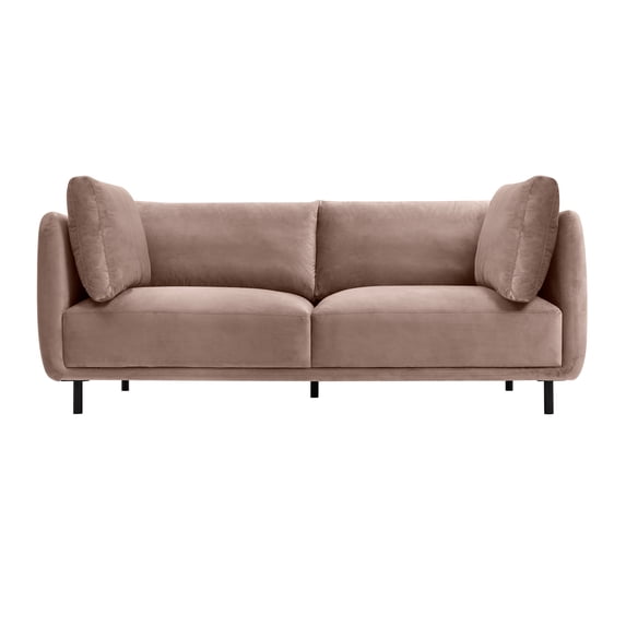 Velvet Sofa 79 Inch Coastal Style Modern Sofa with Metal Legs