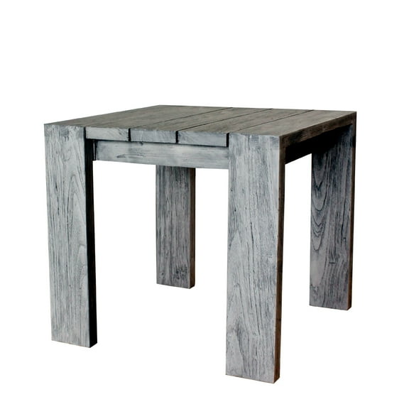 Homestock Coastal Craftsman Outdoor Reclaimed Teak End Table
