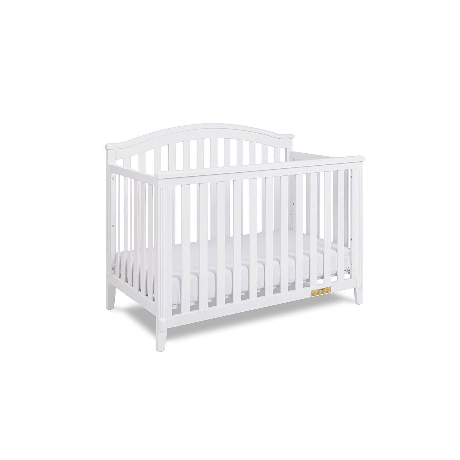 Convertible Crib 4-in-1 Modern Baby Crib Bed Daybed White Chic Design