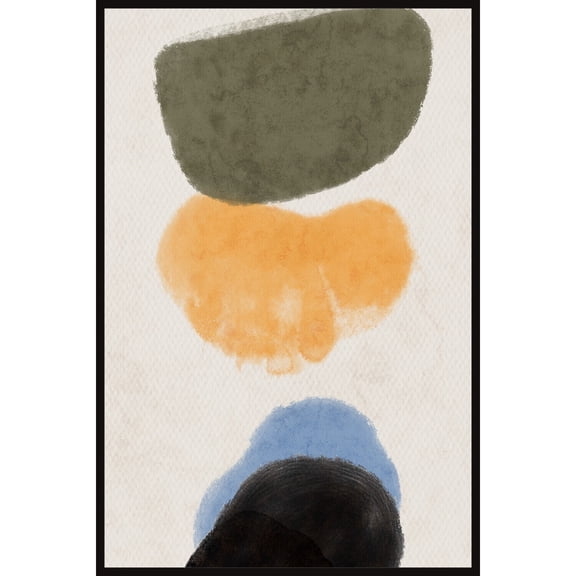 Contemporary Canvas Wall Art - Abstract Floater Frame Print - Modern Home Decor - 30" x 45"