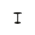 thumbnail image 1 of Modern Side Table - Living Room Accent Table with Round Top & Stylish Base - Black Cool Table 17x17x22, 1 of 7