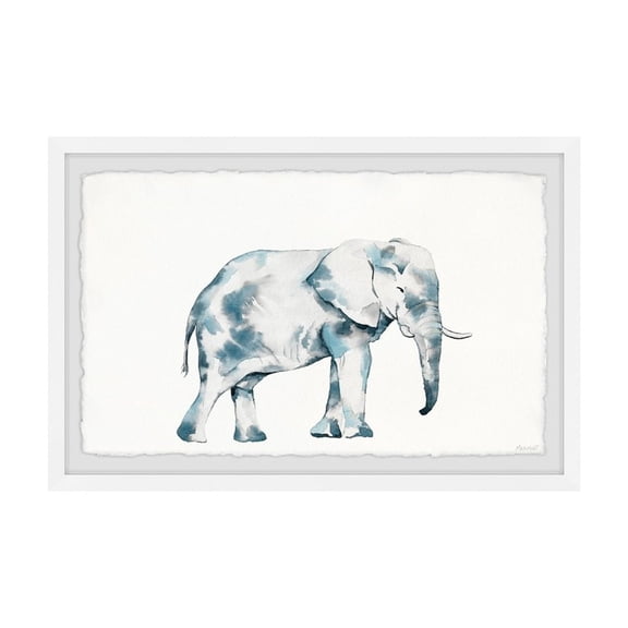 Elephant Wall Art Print Framed, Cool Mud Bath Canvas Painting, Home Decor, Living Room Wall Hanging