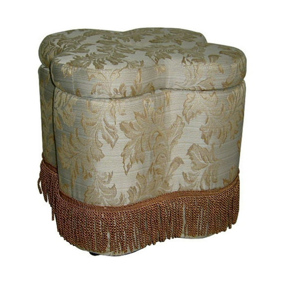 Storage Ottoman with Lid - White Cottage Style Footrest Bench - Living Room Seating & Decor