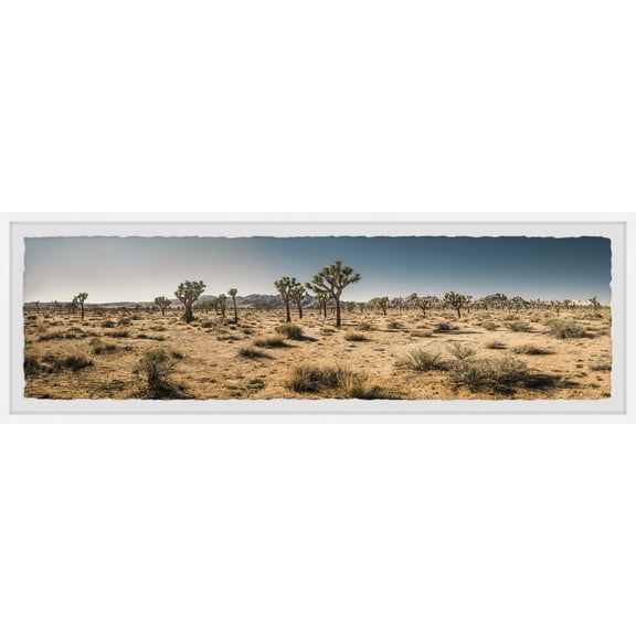 Desert Landscape Wall Art - Framed Canvas Print - Joshua Tree Painting - Home Decor - Living Room Wall Hanging