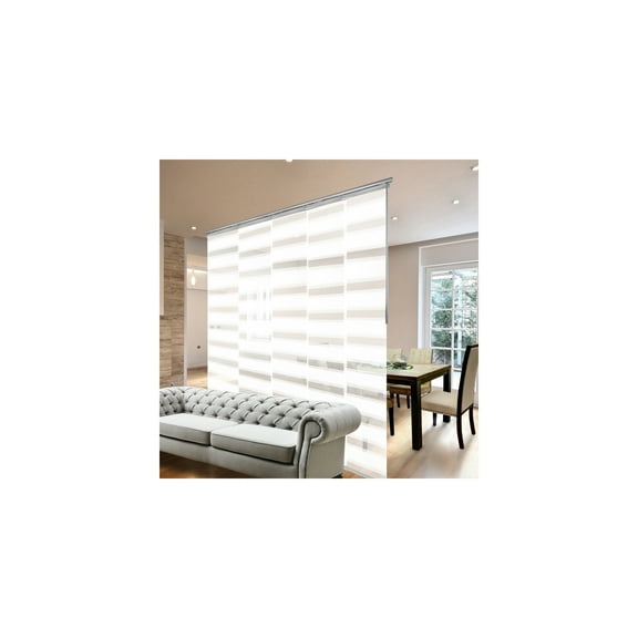 Panel Track SystemRoom Divider Curtain RodAdjustable WidthSteel HardwareModern Home Decor 110"