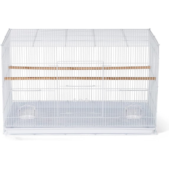 HomeStock Medieval Moods Flight Bird Cage with Castle-Inspired Design, Spacious Interior, Durable Construction, and Ample Room for Birds to Fly, Play-Color:White
