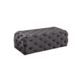 thumbnail image 1 of Homestock Vintage Visions Velvet Ottoman/Bench, Durable Material, 30" L X 30" W X 18" H - A Sophisticated Accent Piece For Comfort And Style!-Color:Grey, 1 of 10
